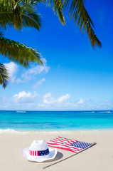 American holidays background with hat