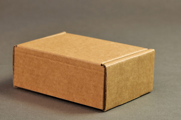 box on grey background