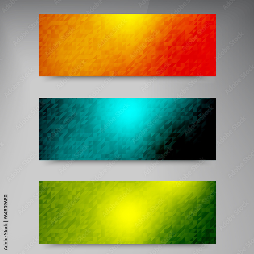Wall mural vector banners and squares. color set