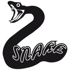 Snake Logo Design Schlange Böse Beißen