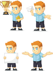 Red Head Boy Customizable Mascot 2