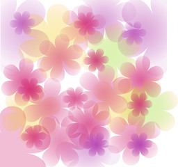 The vector illustration of flowers