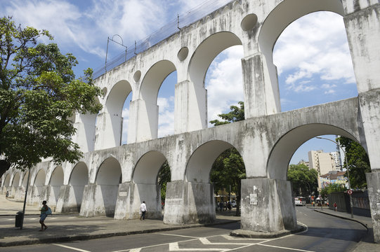 White Arches at Arcos da Lapa Rio de Janeiro Brazil