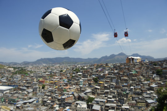 Football Soccer Ball Rio de Janeiro Brazil Favela