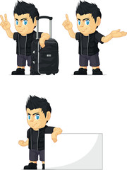 Spiky Rocker Boy Customizable Mascot 14
