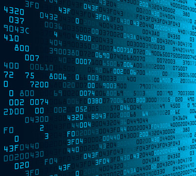 Blue security background with HEX-code