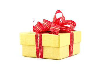 Gift box isolated white background