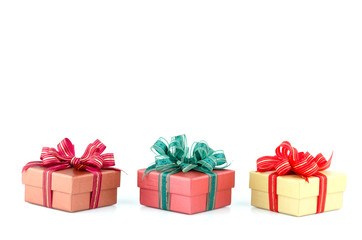 Gift box isolated white background