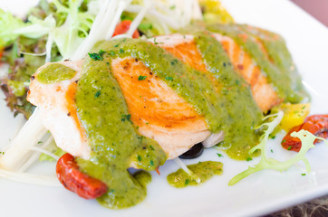 Grill salmon