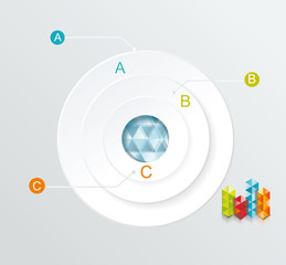 Business Infographics circle style. Can be used for diagram, num