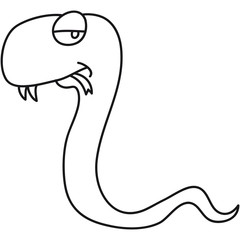 Lustige Witzige Comic Schlange