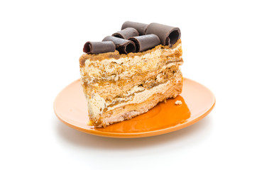Coffee cake isolated on white background