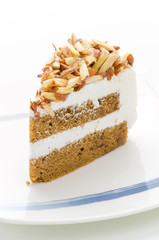Coffee cake isolated on white background