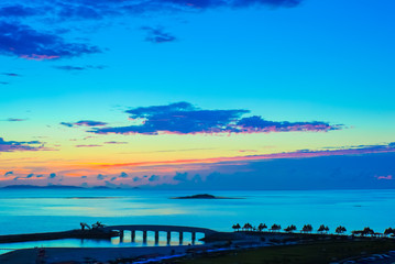 Obraz premium Evening beach of Okinawa