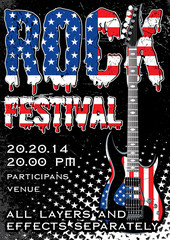 Rock festival design template