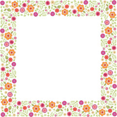 vector floral frame for your text