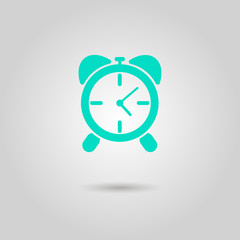 alarm clock icon with shadow