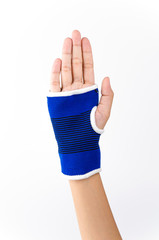 Wrist splint hand isolated white background