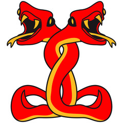 2 Monster Umschlungene Schlangen