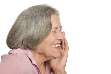 Fototapeta premium Happy elderly woman