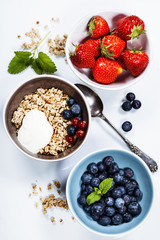 Healthy breakfast - muesli and berries