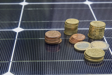 Solarzelle Münzen