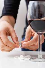 Woman with addictions