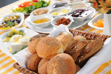 Bread basket and breakfast
