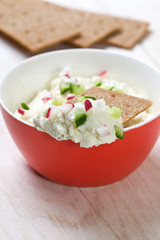 cottage cheese with vegetables