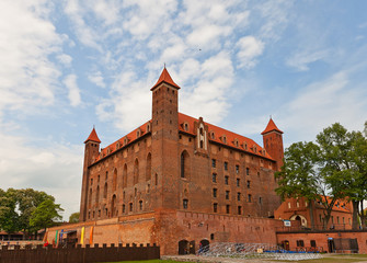 Fototapeta na wymiar Mewe castle (XIV c.) of Teutonic Order. Gniew, Poland
