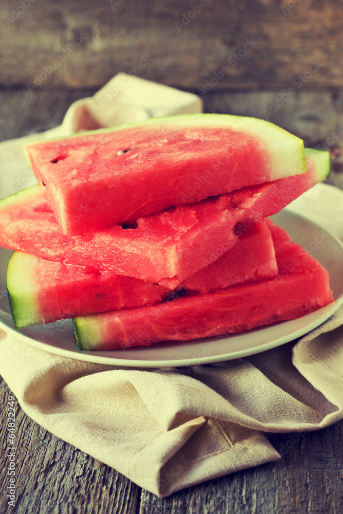 Sticker slices of watermelon