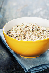 Rolled oats in a bowl