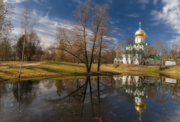 Church next to the spring pond
