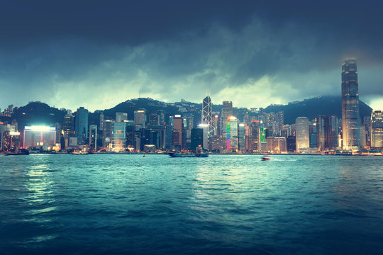skyline of Hong kong