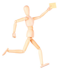 wooden Dummy with envelope
