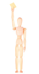 wooden Dummy with envelope