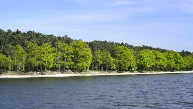 Fahrt auf dem Kaiserkanal von Swinem&uuml;nde zum Stettiner Haff