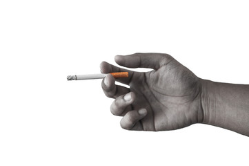 Hand with cigarette