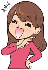 高笑いする女性