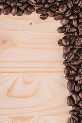 Frame of coffee beans
