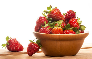 Basket with strawberries