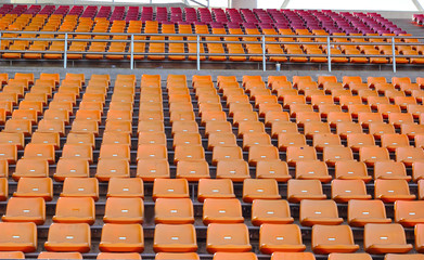 Naklejka premium Fotele stadionowe do oglądania sportu lub piłki nożnej