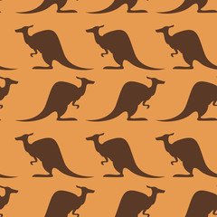 Seamless pattern with kangaroo