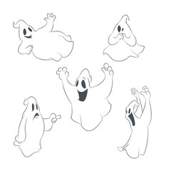 Collecion of icons with ghosts