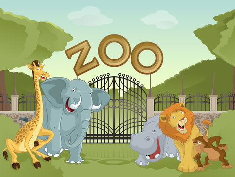 Zoo with african animals