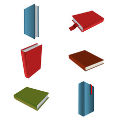 Collection of icons with the books