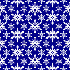 Seamless snowflakes pattern