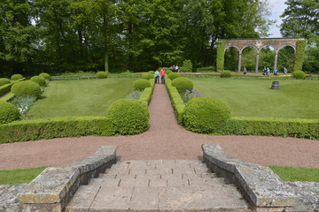 Escalier au jardin en forme d'amphithéâtre