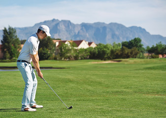 Obraz premium golf shot man