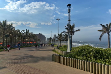 Walk seaside alley by uShaka in Durban city